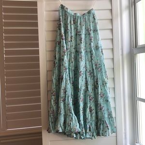 Bohemian baby blue skirt from Ralph Lauren